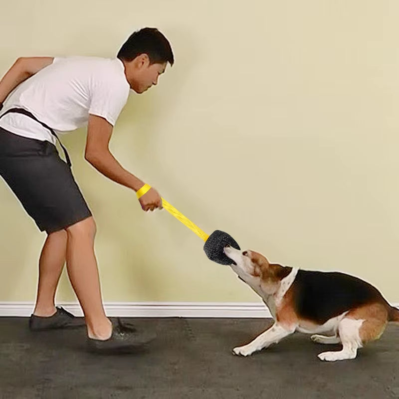 Factory Dogs Bite Tugs Pillow Training Nylon Rope Handle Tug Toy Indestructible Nylon Dog Toy Pet Chewing Ball Toy