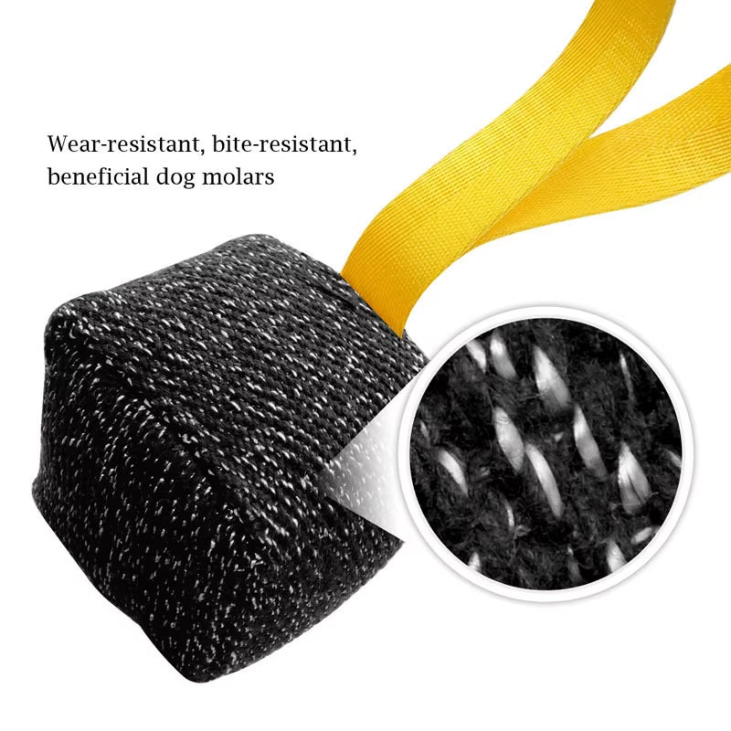 Factory Dogs Bite Tugs Pillow Training Nylon Rope Handle Tug Toy Indestructible Nylon Dog Toy Pet Chewing Ball Toy