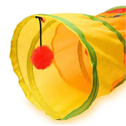 Cat Tunnel Pet Tube Collapsible Play Toy Indoor Outdoor Kitty Puppy Toys for Puzzle Exercising Training