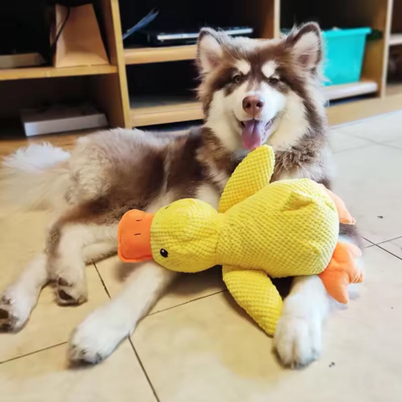 Dog Toy Stomping Duck Bite Resistant Grinding Teeth Cleaning Large Dog Interactive Entertainment Puppy Boredom Pet Plush Toy
