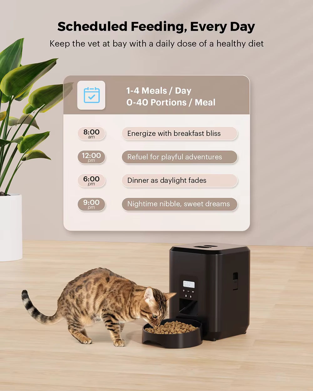 Automatic Pet Feeder (2L Capacity, Smart Control Camera)
