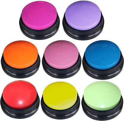 Voice Recording Button, Dog Buttons for Communication Pet Training Buzzer, 30 Second Record & Playback Recordable Buttons