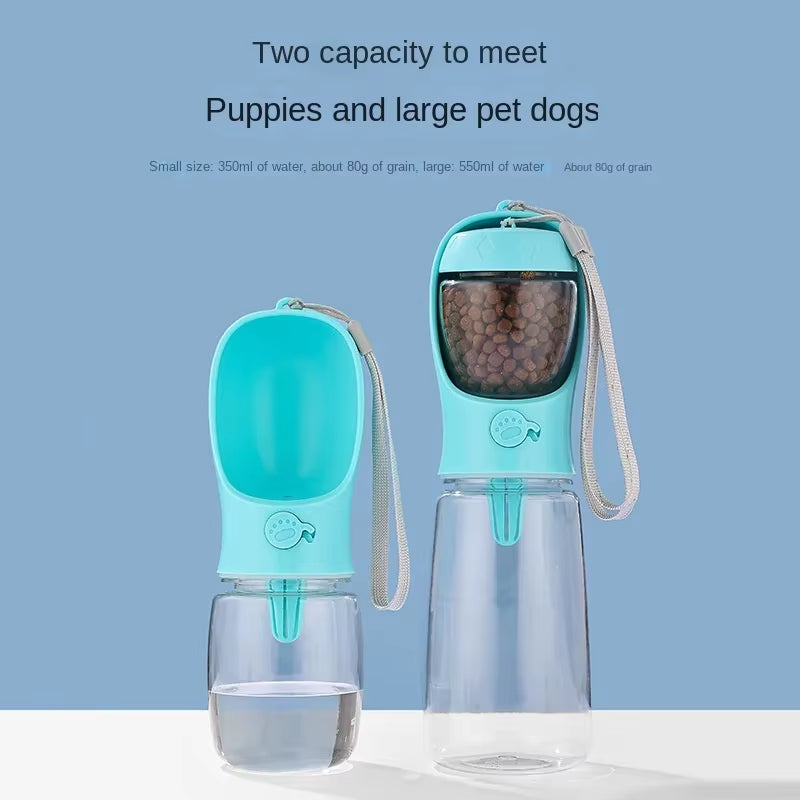 Portable Pet Water Bottle Dispenser Auto Feature Plastic Bowl for Dog Travel Food Grade Material Puppy Water Cup