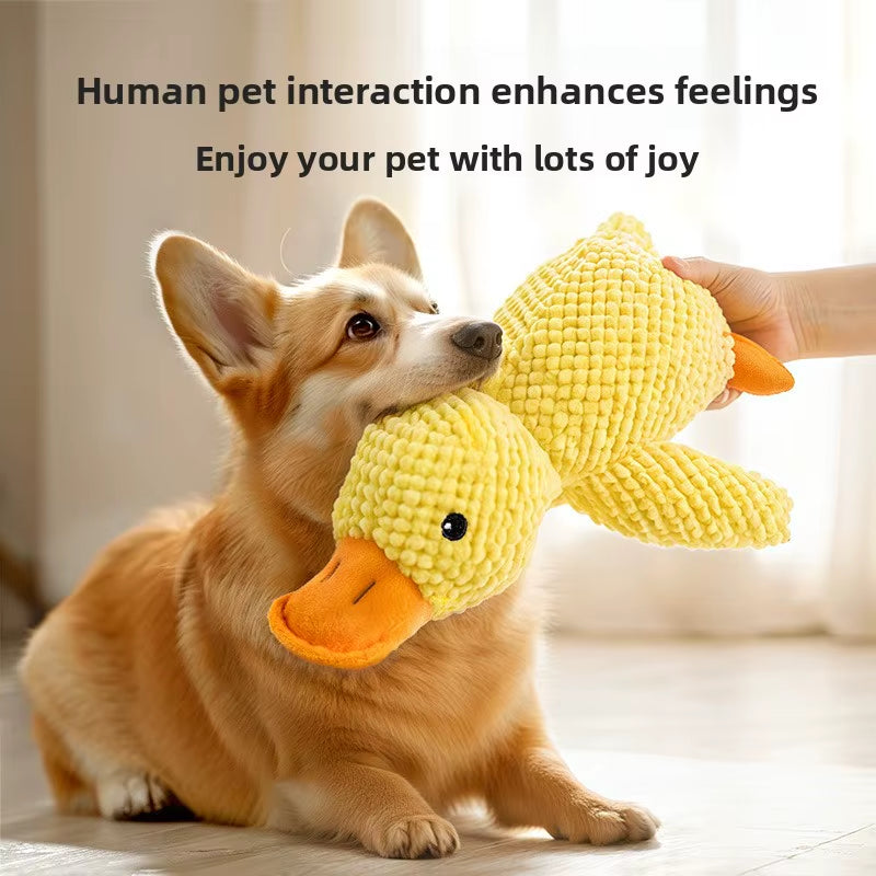 Dog Toy Stomping Duck Bite Resistant Grinding Teeth Cleaning Large Dog Interactive Entertainment Puppy Boredom Pet Plush Toy