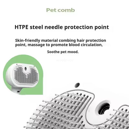 Steam Brush for Cats and Dogs Electric Vapor Tool with Vapor Function, Pet Grooming Pet Hair Remover Cat and Dog Accessories